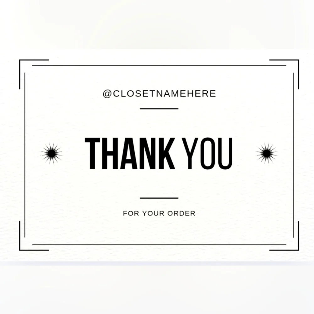 50 Custom 4x6 Boxed Thank You Notes Labels/Thank You Stickers